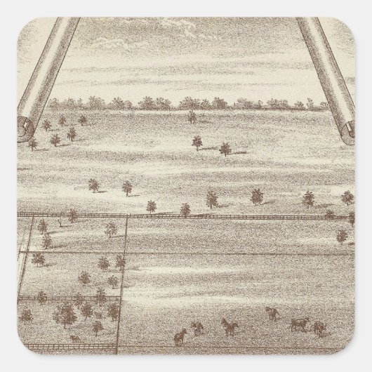 Sticker Carré Ranch Oakdale (Devant)