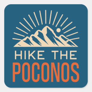 Sticker Carré Randonnée Le Sunburst Poconos