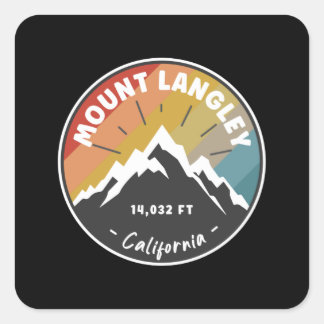 Sticker Carré Randonnée Mount Langley Californie