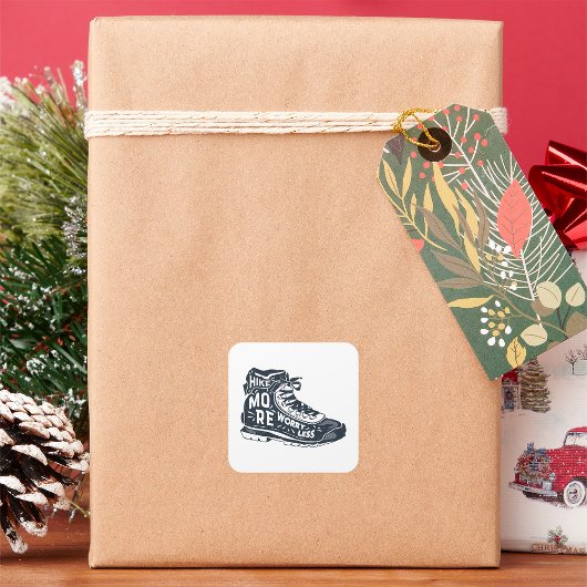 Sticker Carré Randonnée Plus Inquiète Moins