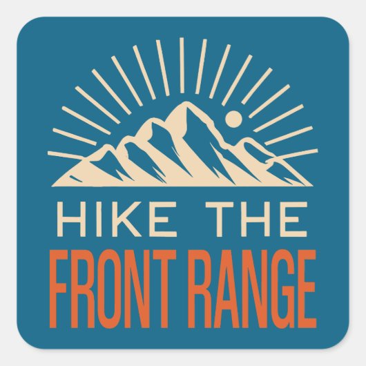Sticker Carré Randonnée The Front Range Sunburst (Devant)