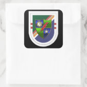 Sticker Carré Ranger 2nd Bn Beret Flash (ancien) avec DUI Sticke (Sac)