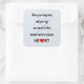 Sticker Carré Rangez avec votre motivation cardiaque (Sac)