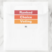 Sticker Carré Ranked Choice Voting 3 Stripes (Sac)