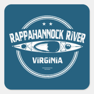 Sticker Carré Rappahannock River, Virginie