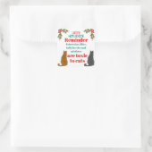 Sticker Carré Rappel de Noël pour les Amoureux de les chats (Sac)