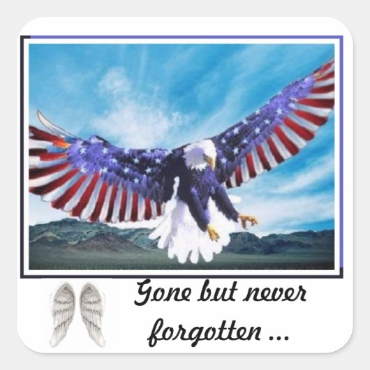 Sticker Carré Rappeler ceux que nous avons perdus (Devant)