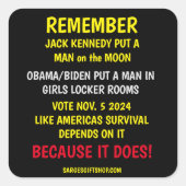 STICKER CARRÉ RAPPELEZ-VOUS DE VOTER (Devant)