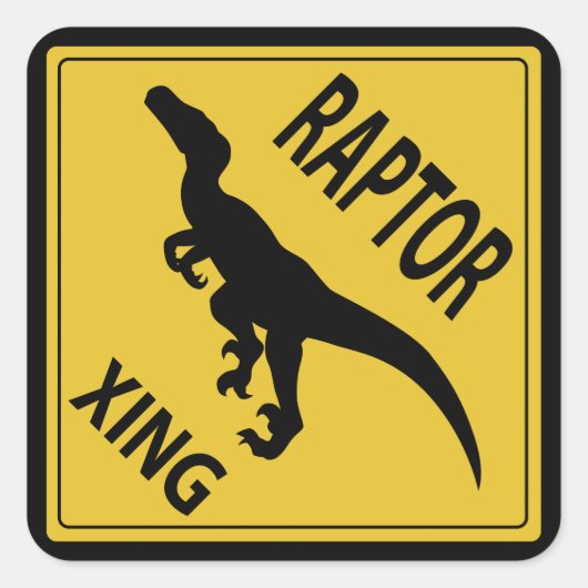 Sticker Carré Raptor Xing (Devant)