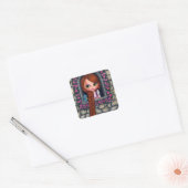 Sticker Carré Rapunzel Big Eyes Girl (Enveloppe)