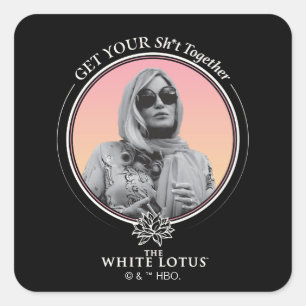 Sticker Carré Rassemblez votre sh*t - Le Lotus Blanc