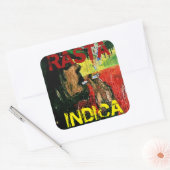 STICKER CARRÉ RASTA INDICA (Enveloppe)