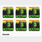 STICKER CARRÉ RASTA P.O.W. KUSH (Feuille)