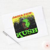 STICKER CARRÉ RASTA P.O.W. KUSH (Enveloppe)
