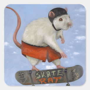 Sticker Carré Rat