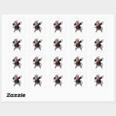 Sticker Carré Rat de Noël Dabbing (Feuille)