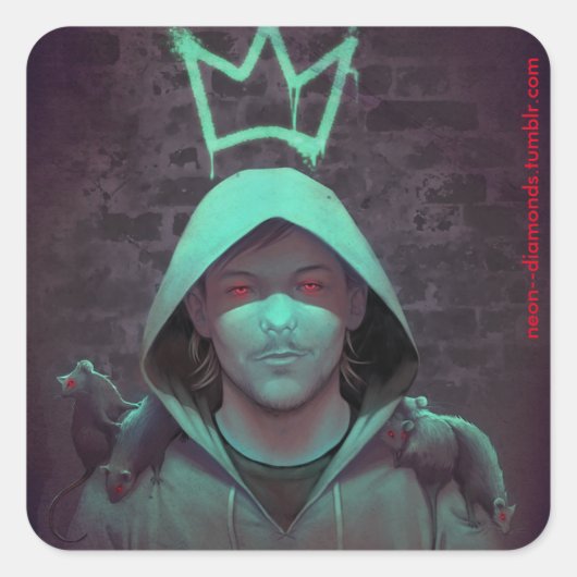 Sticker Carré Rat King (Devant)