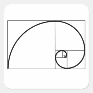 Sticker Carré Ratio Fibonacci