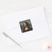 Sticker Carré Ratio or spirale Mona Lisa Fibonacci (Enveloppe)