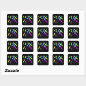 Sticker Carré Rave-n (Feuille)