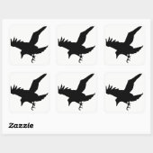 Sticker Carré Raven Silhouette (Feuille)