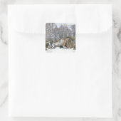 Sticker Carré Ravin neigeux (Sac)