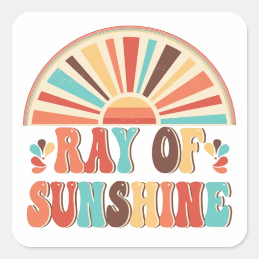 Sticker Carré Ray of Sunshine (Devant)