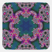Sticker Carré Rayon fractal (Devant)
