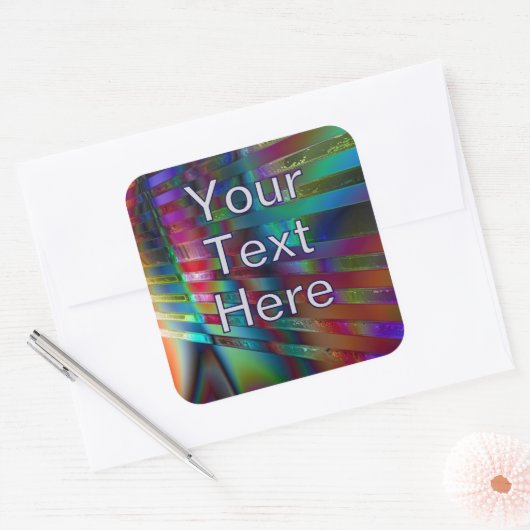 Sticker Carré Rayons chromatiques (Enveloppe)