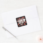 Sticker Carré Raz Poutine, le singe fou (Enveloppe)