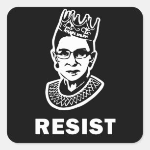 Sticker Carré RBG célèbre - Inspiré par son combat pour l'égalit