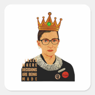Sticker Carré RBG I, dissidence Ruth Bader Ginsburg