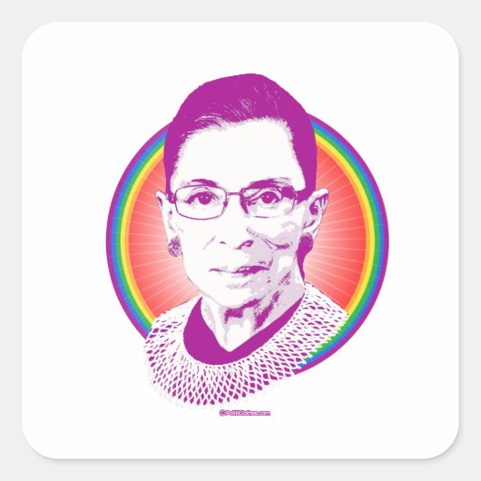 Sticker Carré RBG Rainbow Justice Purple (Devant)