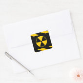 Sticker Carré Réacteur nucléaire radioactif jaune et noir (Enveloppe)