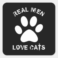 Real Men Love Cats Texte Personnalisé