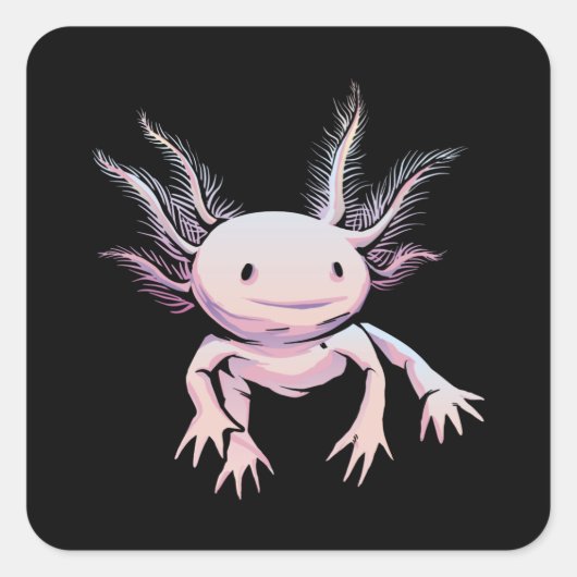 Sticker Carré Realistic Axolotl Animal (Devant)