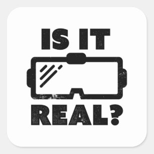 Sticker Carré Réalité virtuelle VR Gamer Gig Est-ce que c'est vr