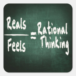 Sticker Carré Reals/Feals = Rational Thinking