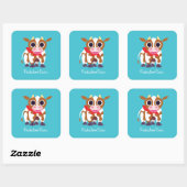 Sticker Carré Reba la vache (Feuille)