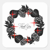 Sticker Carré Réception de mariage répétition Élégant Postage (Devant)