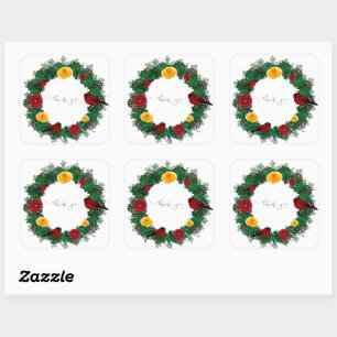 Sticker Carré Réception de mariage répétition Élégant Postage