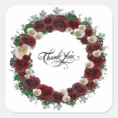 Sticker Carré Réception de mariage répétition Élégant Postage (Devant)