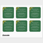 Sticker Carré Réception Émeraude (Feuille)