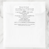 Sticker Carré Recette de pain de banane (Sac)