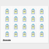 Sticker Carré Recettes de panier (Feuille)