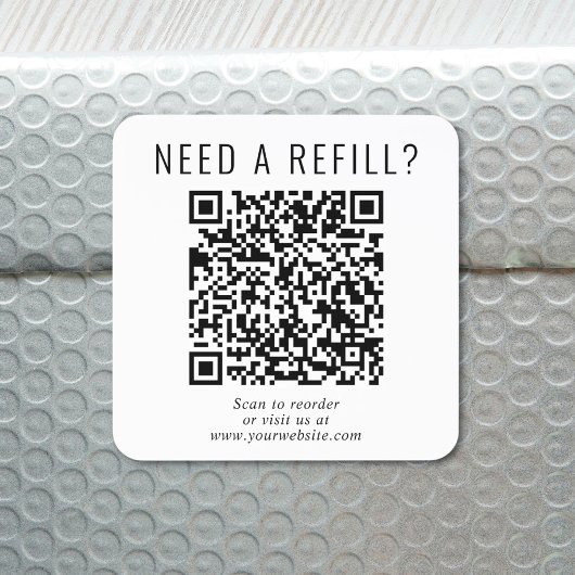 Sticker Carré Recharge par QR Code