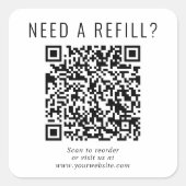 Sticker Carré Recharge par QR Code (Devant)