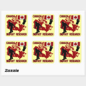 Sticker Carré Recherche Canada Bigfoot (Feuille)