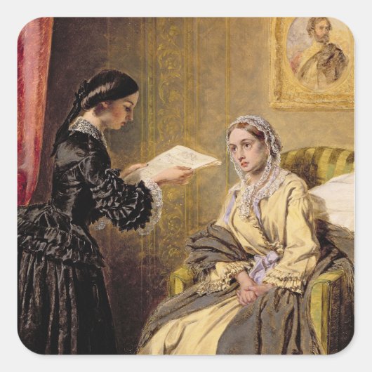 Sticker Carré Recherche dans la London Gazette (Devant)