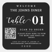 Sticker Carré Rechercher Un Menu, L'Aimer, L'Accrocher, Le Parta (Devant)